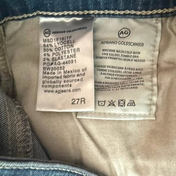 AG Adriano Goldschmied The Harper Essential Straight Jean Womens Size 27R - Picture 8 of 8
